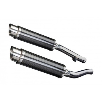 Delkevic slip-on kit Round Carbon 350mm zonder e-keur - XJR1300 (2004-2006)