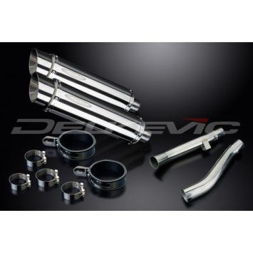 Delkevic slip-on kit Round RVS 350mm zonder e-keur - XJR1300 (2004-2006)