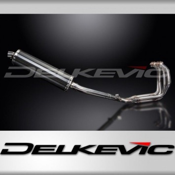 Delkevic volledig systeem Oval Carbon 450mm zonder e-keur - FZR600R FOXEYE (1994-1996)