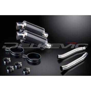 Delkevic slip-on kit Oval Carbon 225mm zonder e-keur - TDM900 (2002-2013)