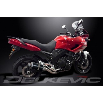Delkevic slip-on kit Oval Carbon 225mm zonder e-keur - TDM900 (2002-2013)