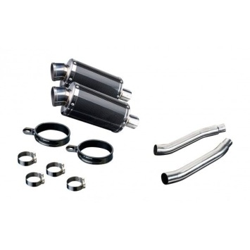Delkevic slip-on kit Oval Carbon 225mm zonder e-keur - TDM900 (2002-2013)