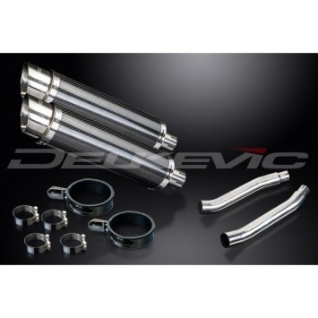 Delkevic slip-on kit Round Carbon 350mm zonder e-keur - TDM900 (2002-2013)
