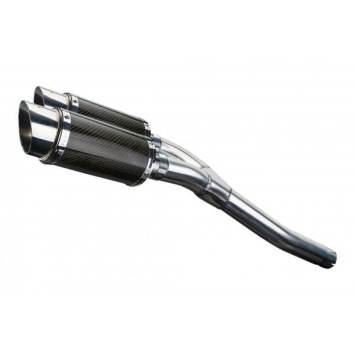 Delkevic slip-on kit Round Carbon 200mm zonder e-keur - FZ6 (NKD/ FAIRED) (2004-2010)