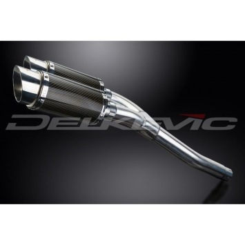 Delkevic slip-on kit Round Carbon 200mm zonder e-keur - FZ6 (NKD/ FAIRED) (2004-2010)