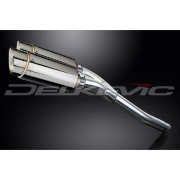 Delkevic slip-on kit Round RVS 200mm zonder e-keur - FZ6 (NKD/ FAIRED) (2004-2010)