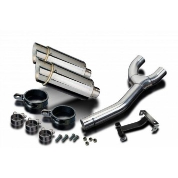 Delkevic slip-on kit Round RVS 200mm zonder e-keur - FZ6 (NKD/ FAIRED) (2004-2010)