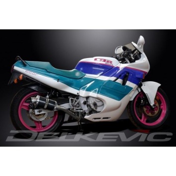 Delkevic volledig systeem Oval Carbon 225mm zonder e-keur - CBR600F (1987-1990)