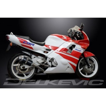 Delkevic volledig systeem Oval Carbon 225mm zonder e-keur - CBR600F (1991-1998)