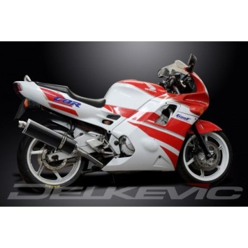 Delkevic volledig systeem Oval Carbon 450mm zonder e-keur - CBR600F (1991-1998)