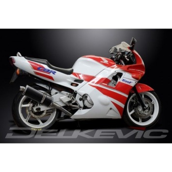 Delkevic volledig systeem Oval Carbon 350mm zonder e-keur - CBR600F (1991-1998)