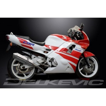 Delkevic volledig systeem Tri-Oval RVS 320mm zonder e-keur - CBR600F (1991-1998)