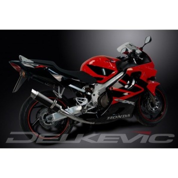 Delkevic volledig systeem Round Carbon 350mm zonder e-keur - CBR600F (1999-2000)