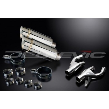 Delkevic slip-on kit Round RVS 200mm zonder e-keur - VMX1200 V-MAX (1984-2007)