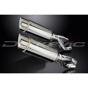 Delkevic slip-on kit Round RVS 200mm zonder e-keur - VMX1200 V-MAX (1984-2007)