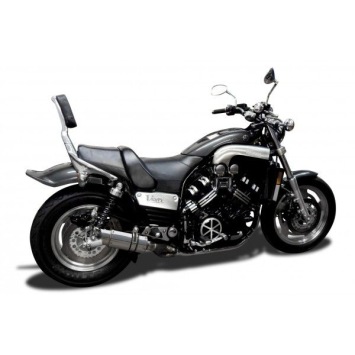 Delkevic slip-on kit Round RVS 200mm zonder e-keur - VMX1200 V-MAX (1984-2007)