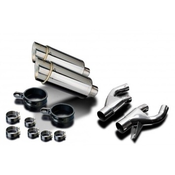 Delkevic slip-on kit Round RVS 200mm zonder e-keur - VMX1200 V-MAX (1984-2007)