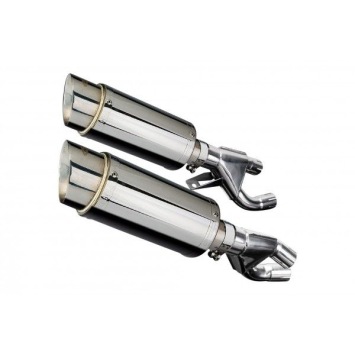 Delkevic slip-on kit Round RVS 200mm zonder e-keur - VMX1200 V-MAX (1984-2007)