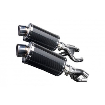 Delkevic slip-on kit Oval Carbon 225mm zonder e-keur - VMX1200 V-MAX (1984-2007)