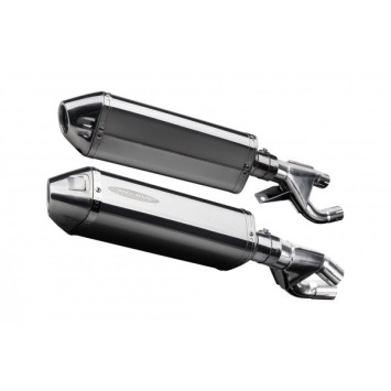 Delkevic slip-on kit Tri-Oval RVS 320mm zonder e-keur - VMX1200 V-MAX (1984-2007)