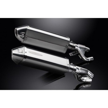 Delkevic slip-on kit Tri-Oval RVS 320mm zonder e-keur - VMX1200 V-MAX (1984-2007)