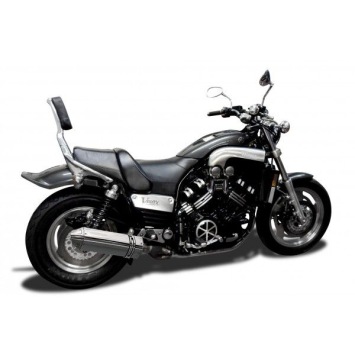 Delkevic slip-on kit Tri-Oval RVS 320mm zonder e-keur - VMX1200 V-MAX (1984-2007)