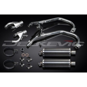 Delkevic volledig systeem Oval Carbon 350mm zonder e-keur - VMX1200 V-MAX (1984-2007)