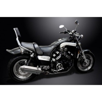 Delkevic volledig systeem Tri-Oval RVS 320mm zonder e-keur - VMX1200 V-MAX (1984-2007)