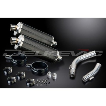 Delkevic slip-on kit Oval Carbon 350mm - YZF-R1 (2009-2014)