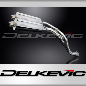 Delkevic slip-on kit Oval RVS 350mm zonder e-keur - YZF-R1 (2009-2014)