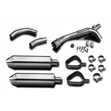 Delkevic slip-on kit Tri-Oval RVS 320mm zonder e-keur - YZF-R1 (2009-2014)