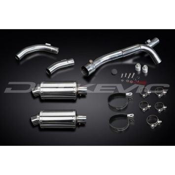 Delkevic slip-on kit Oval RVS 225mm zonder e-keur - YZF-R1 (2009-2014)