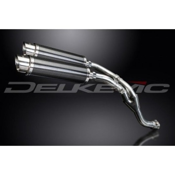 Delkevic slip-on kit Round Carbon 350mm zonder e-keur - YZF-R1 (2009-2014)