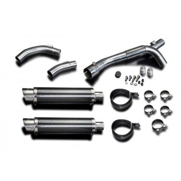 Delkevic slip-on kit Round Carbon 350mm zonder e-keur - YZF-R1 (2009-2014)