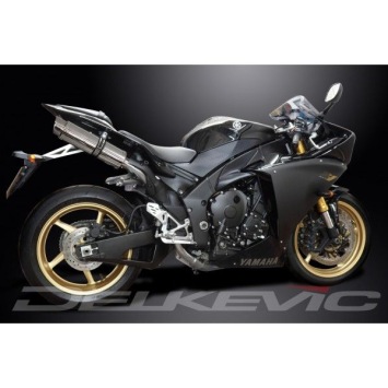 Delkevic slip-on kit Round RVS 350mm - YZF-R1 (2009-2014)