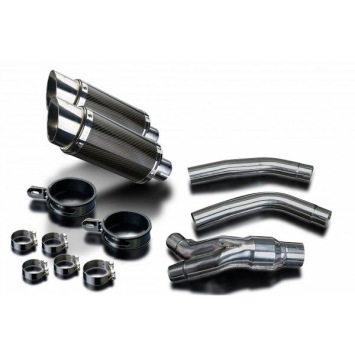 Delkevic slip-on kit Round Carbon 200mm zonder e-keur - YZF-R1 2004MY (2004-2006)
