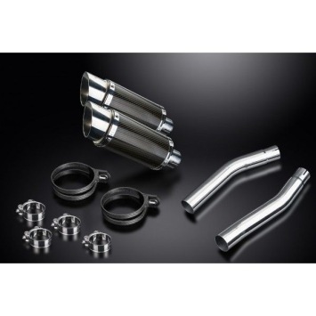 Delkevic slip-on kit Round Carbon 200mm zonder e-keur - YZF-R1 4C8 (2007-2008)