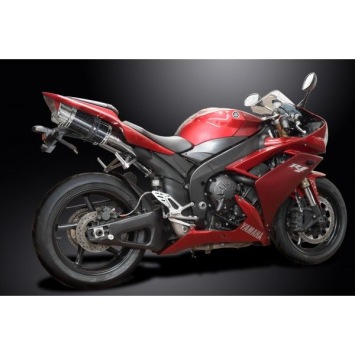 Delkevic slip-on kit Round Carbon 200mm zonder e-keur - YZF-R1 4C8 (2007-2008)