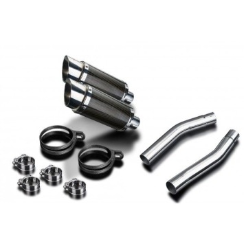 Delkevic slip-on kit Round Carbon 200mm zonder e-keur - YZF-R1 4C8 (2007-2008)