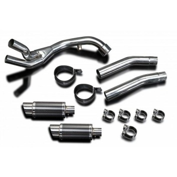 Delkevic slip-on kit Round Carbon 200mm zonder e-keur - YAMAHA YZF-R1 4C8 (2007-2008) DECAT 200mm