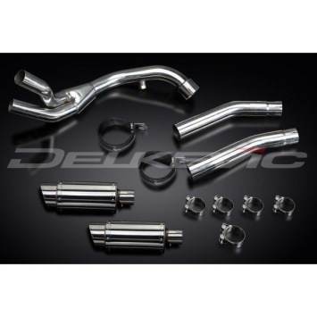 Delkevic slip-on kit Round RVS 200mm zonder e-keur - YAMAHA YZF-R1 4C8 (2007-2008) DECAT 200mm