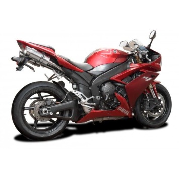 Delkevic slip-on kit Round RVS 200mm zonder e-keur - YAMAHA YZF-R1 4C8 (2007-2008) DECAT 200mm