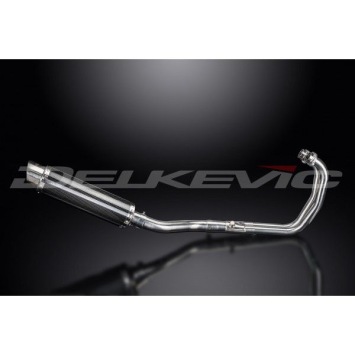 Delkevic volledig systeem Round Carbon 350mm zonder e-keur - YZF-R3 (2015-2020) MT03 (2017-2020)