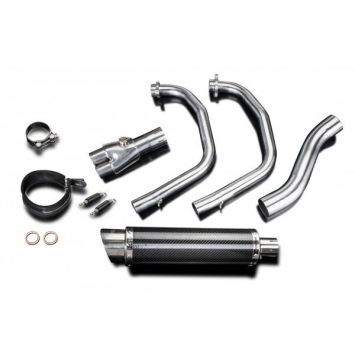 Delkevic volledig systeem Round Carbon 350mm zonder e-keur - YZF-R3 (2015-2020) MT03 (2017-2020)