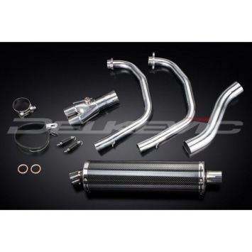 Delkevic volledig systeem Oval Carbon 450mm zonder e-keur - YZF-R3 (2015-2020) MT03 (2017-2020)