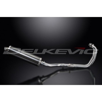 Delkevic volledig systeem Oval Carbon 450mm zonder e-keur - YZF-R3 (2015-2020) MT03 (2017-2020)