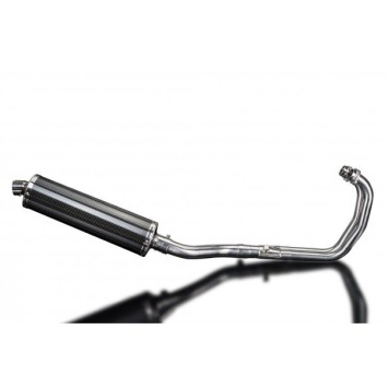 Delkevic volledig systeem Oval Carbon 450mm zonder e-keur - YZF-R3 (2015-2020) MT03 (2017-2020)