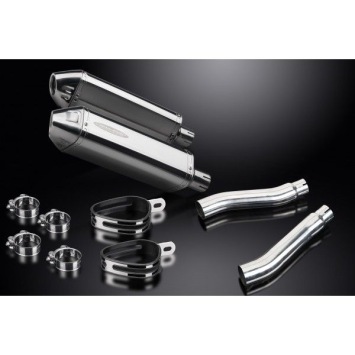 Delkevic slip-on kit Tri-Oval RVS 320mm zonder e-keur - TRX850 (1995-1999)