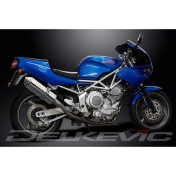 Delkevic slip-on kit Tri-Oval RVS 320mm zonder e-keur - TRX850 (1995-1999)
