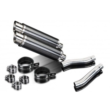 Delkevic slip-on kit Round Carbon 350mm zonder e-keur - TRX850 (1996-1999)